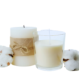 GoldSprings 16 Hours Scented Candle – Soy Wax – White  – 3 Pcs